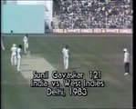 Indian Legendery Batsman Sunil Gavaskar Magnificent 121 vs West Indies at Delhi in the 2nd Test 1983