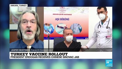 Erdogan gets jab as Turkey unrolls Chinese vaccine