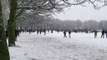 Hyde Park snow ball fight