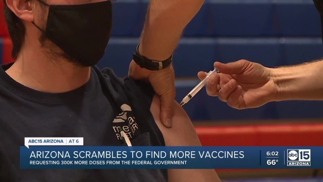 Arizona health officials have requested 300K additional COVID-19 vaccines
