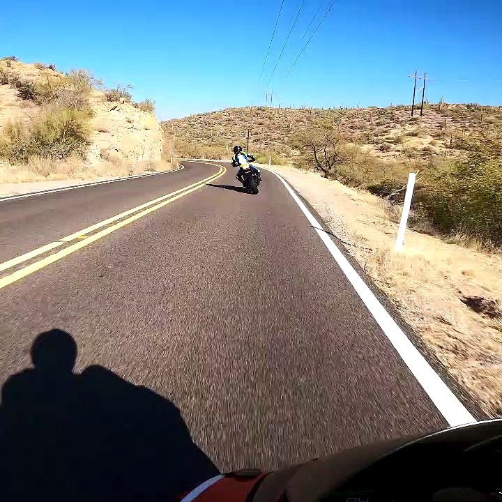 Motorcyclists Have a Close Call on Blind Canyon Corner