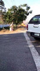 Truck Leaves Trail of Burning Bales