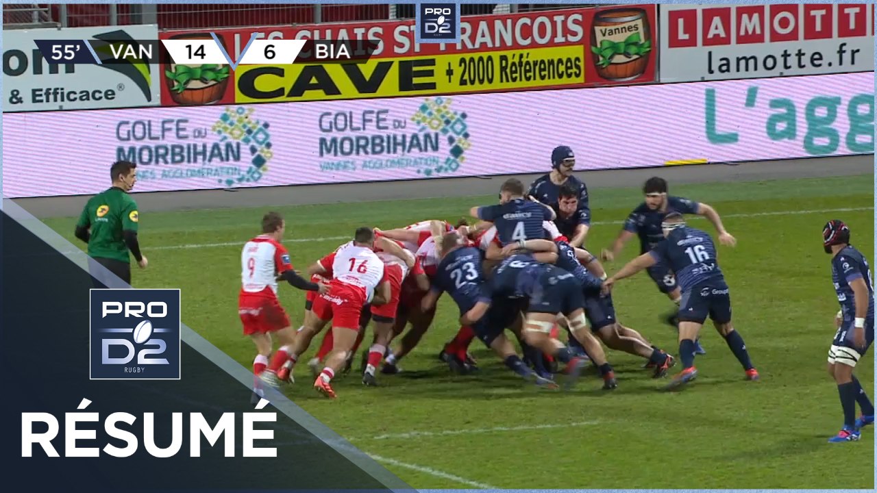 PRO D2 - Résumé RC Vannes-Biarritz Olympique: 14-16 - J16 - Saison 2020/2021
