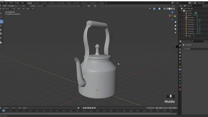 How to Model Kettle from circle in blender