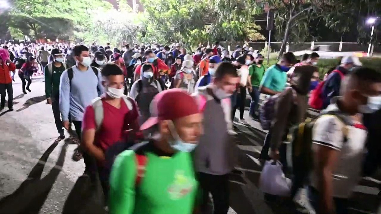 Honduran migrant caravan heading for US pins hopes on new Biden administration
