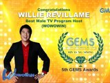 Wowowin: Willie Revillame, wagi bilang Best Male TV Program Host!
