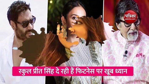rakul preet singh cycling video viral reaches on shooting set like this