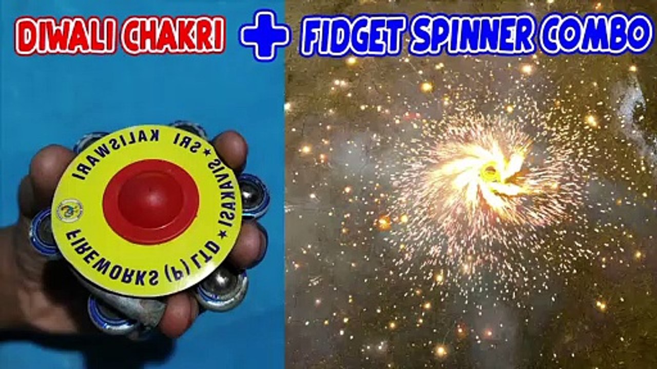 Chakri Fidget Spinner Combo  Diwali Chakri Experiment  दिवाली चकरी के साथ स्पिनर  Patakhe Wala