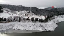 Karadeniz yaylalarında mest eden kar manzaraları