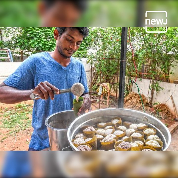 Vizag Man Sells Millet idlis Wrapped In Leaves, Helps A Tribal