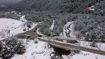 Bursa’da kar yağışı sonrası tablo gibi görüntüler