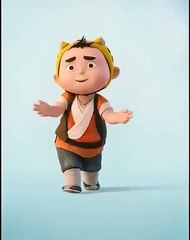 Cute dance of cartoon boy funny dance