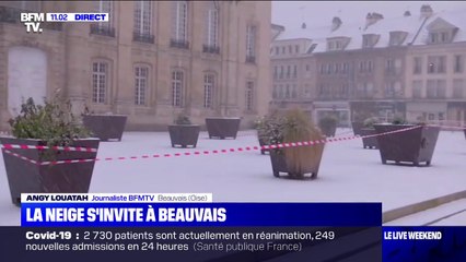 Une fiche couche de neige recouvre le centre de Beauvais