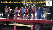 Triathlon des Settons 2018 : La remise des prix du XS