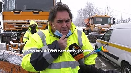 Στα 300 μέτρα το χιόνι περιμετρικά της Λαμίας