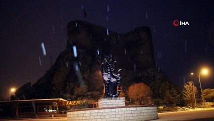 Oltu’da muhteşem kar manzaraları