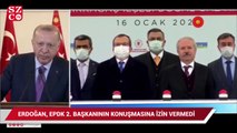 Cumhurbaşkanı Erdoğan, EPDK ikinci başkanının konuşmasına izin vermedi