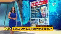 Pamela Acosta leyendo las portadas del dia en BDP - 21160207
