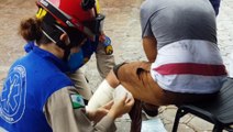Motociclista fica ferido em batida entre carro e moto no Bairro Parque São Paulo