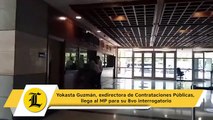 Yokasta Guzmán, exdirectora de Contrataciones Públicas, llega al MP para su 8vo interrogatorio