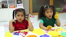 Suri & Annie Pretend Play Finger Painting Kids Art with Colored Paint Kids Toys