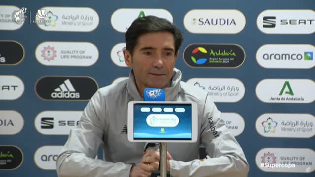 Marcelino: "Los jugadores están a tope, como cañones"