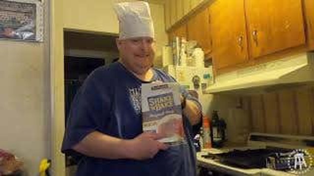 Tank Cooks Shake and Bake Pork Chops