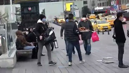 Taksim Meydanı'nda bayılma numarasıyla duygu sömürüsü kamerada