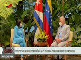 Pdte. de Cuba reitera invariable solidaridad con Venezuela durante reunión con Vicepdta. Ejecutiva