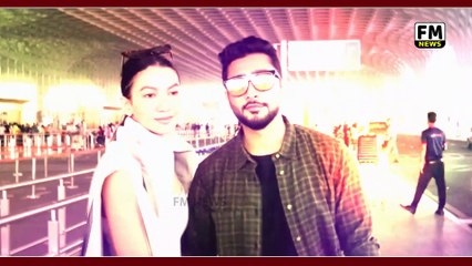 Gauhar Khan & Zaid Darbar Spotted At Mumbai Airport