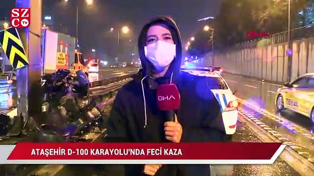 Ataşehir D-100 Karayolu'nda feci kaza