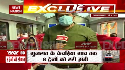 PM Modi flags off 8 trains connecting Statue of Unity