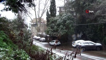 Beyaza bürünen Sarıyer’de kartpostallık görüntüler