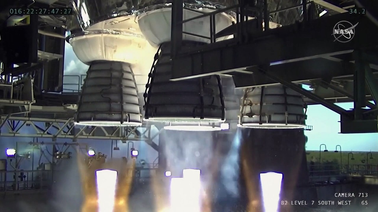 Falla la prueba de fuego del cohete lunar de la NASA que viajará en la misión Artemis