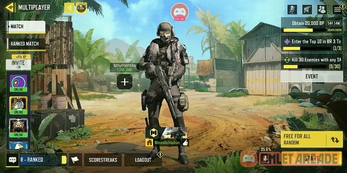 Gaming position to call of duty