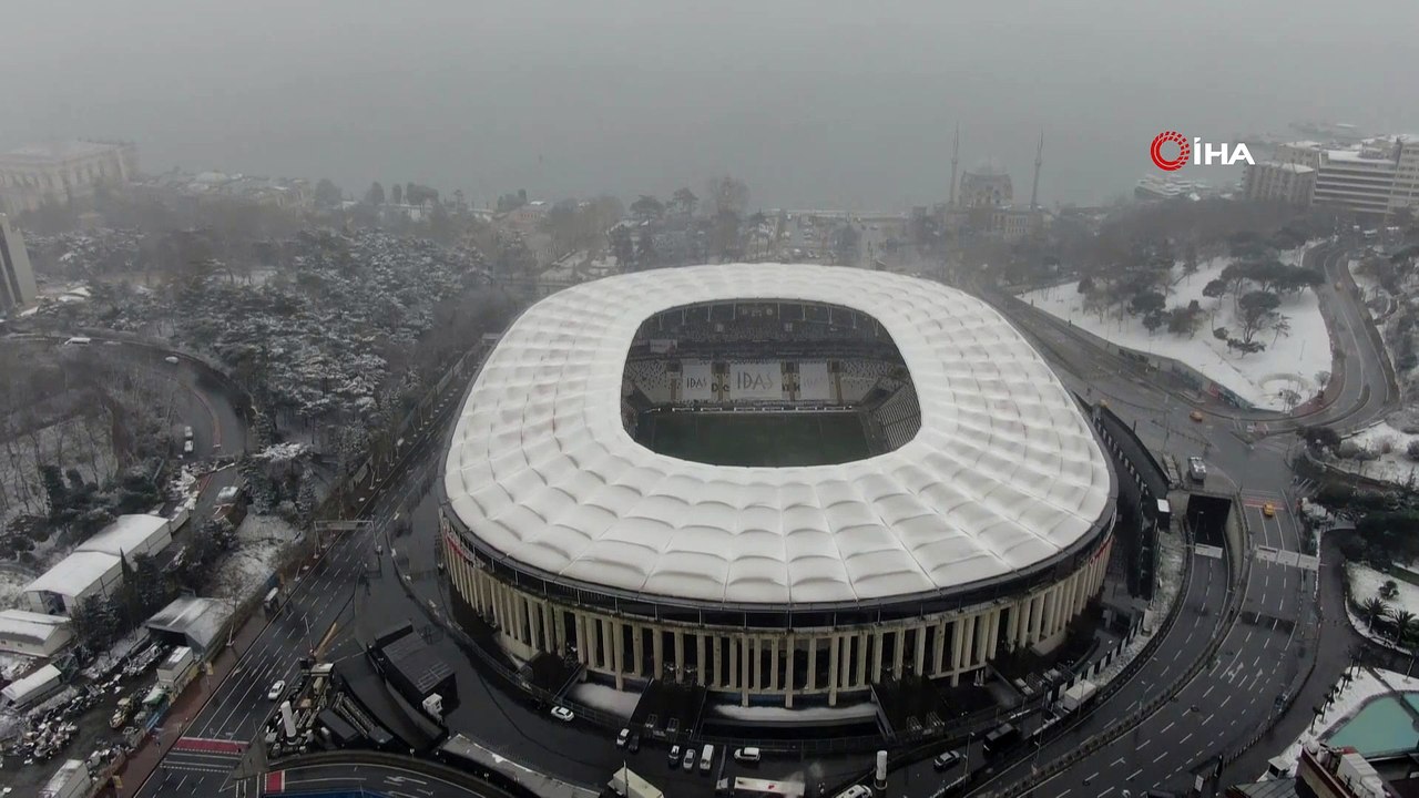 Dev derbi öncesi Vodefone Park’taki son durum havadan görüntülendi