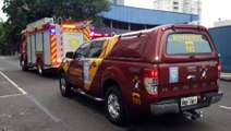 Princípio de incêndio mobiliza Corpo de Bombeiros a edifício no centro de Cascavel