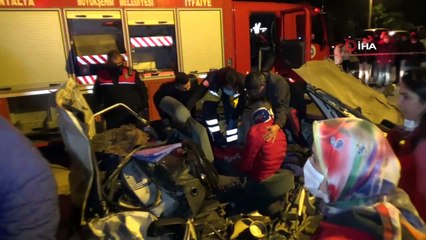 Kumluca'da 3 kişinin öldüğü kazanın görüntüleri ortaya çıktı