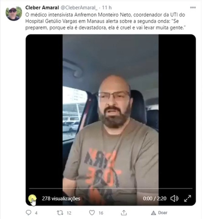 Alerta de um médico na linha frente!  A segunda onda é real!