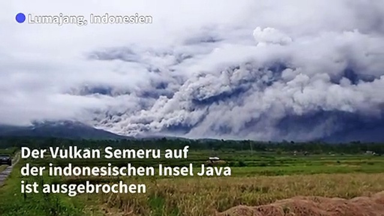 Indonesischer Vulkan Semeru ausgebrochen