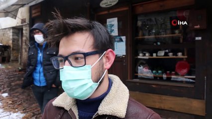 Safranbolu beyaz örtüyle kaplandı