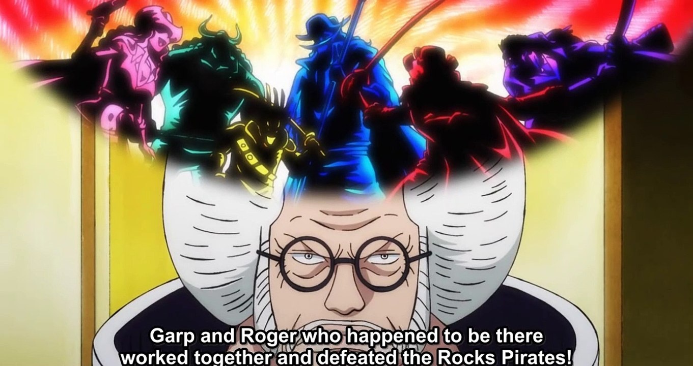 One Piece 958 Episode Rocks Pirates Vs Roger Pirates And Garp Dailymotion Video