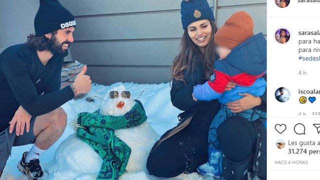 Sara Sálamo e Isco Alarcón hacen un muñeco de hielo nivel experto