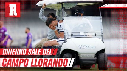 Dinenno rompió en llanto tras salir del campo por problemas musculares