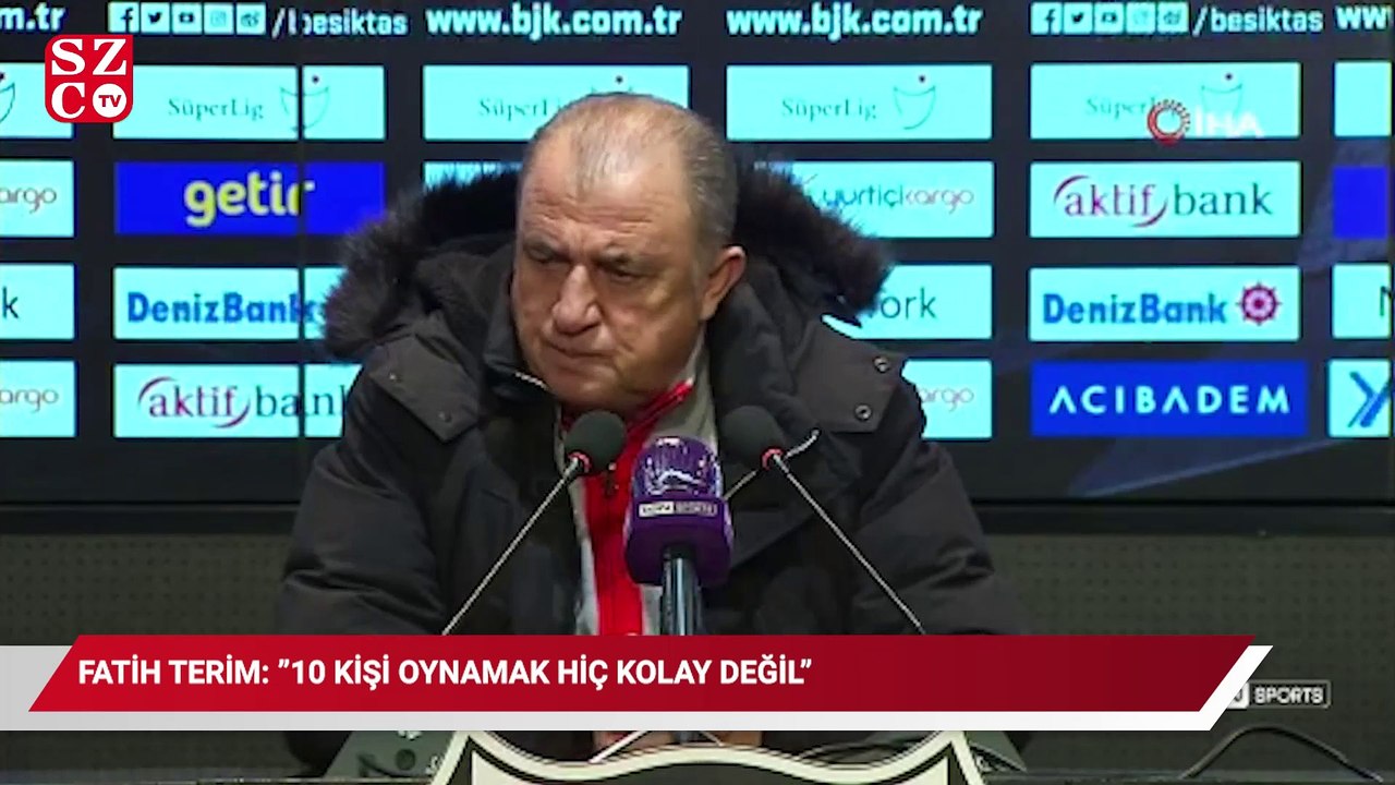 Fatih Terim: "Bu havada, ağır sahada 10 kişi oynamak hiç kolay değil"