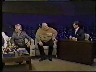 Bobby Heenan  & King Kong Bundy on set (TNT 1986-01-31)
