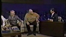 Bobby Heenan  & King Kong Bundy on set (TNT 1986-01-31)