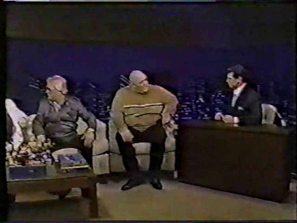 Bobby Heenan  & King Kong Bundy on set (TNT 1986-01-31)