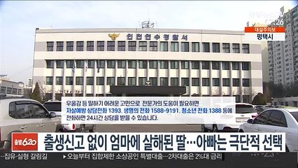 출생신고 없이 엄마에 살해된 딸…아빠는 극단적 선택