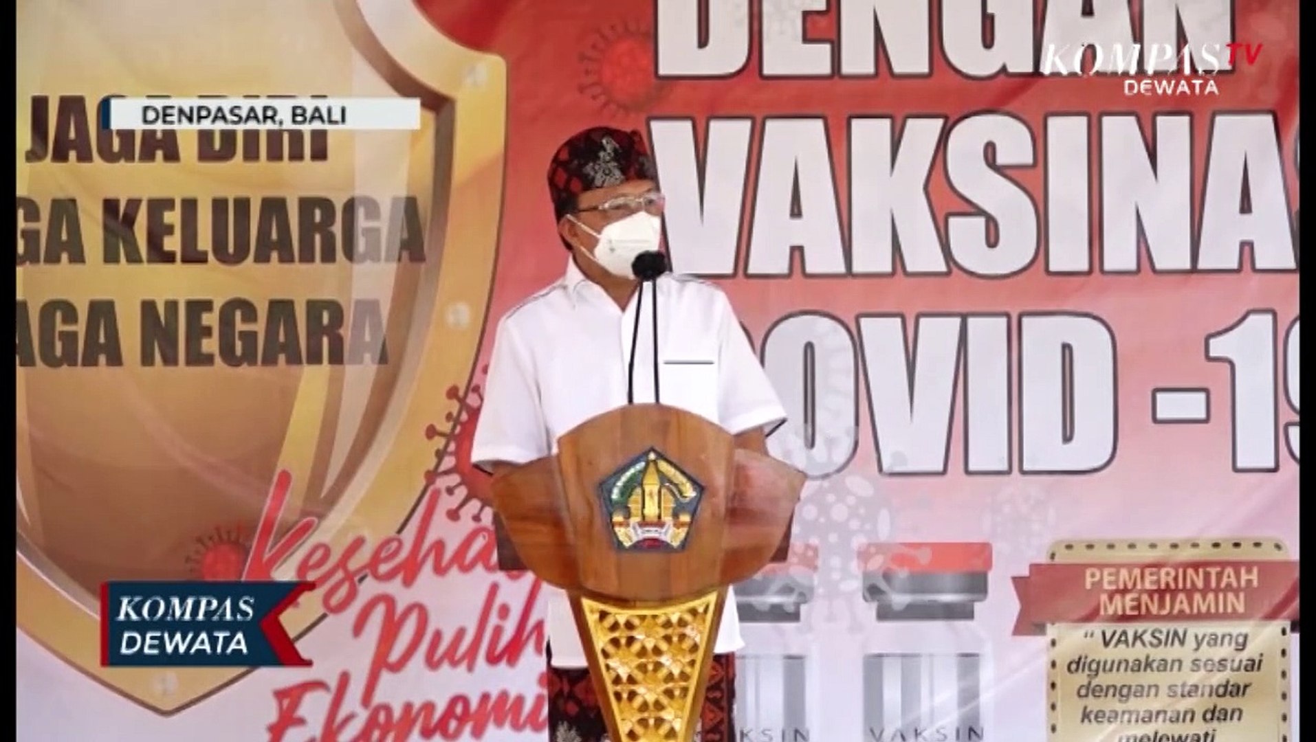 ⁣Gubernur Bali Menerima Vaksin Pertama Di Bali